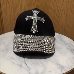 Black and Silver Embellished Women's Hat